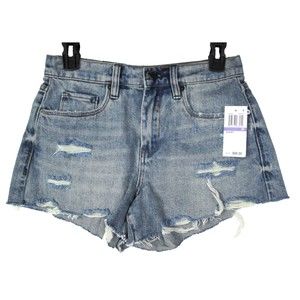 Blank NYC The Borrow Jean Short 26 High Rise Distressed Cotton 14-337, 338, 339